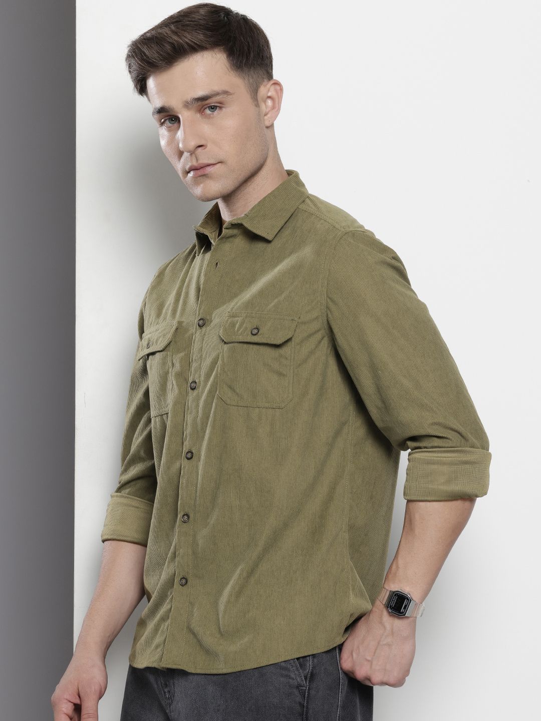 The Indian Garage Co Corduroy Casual Shirt