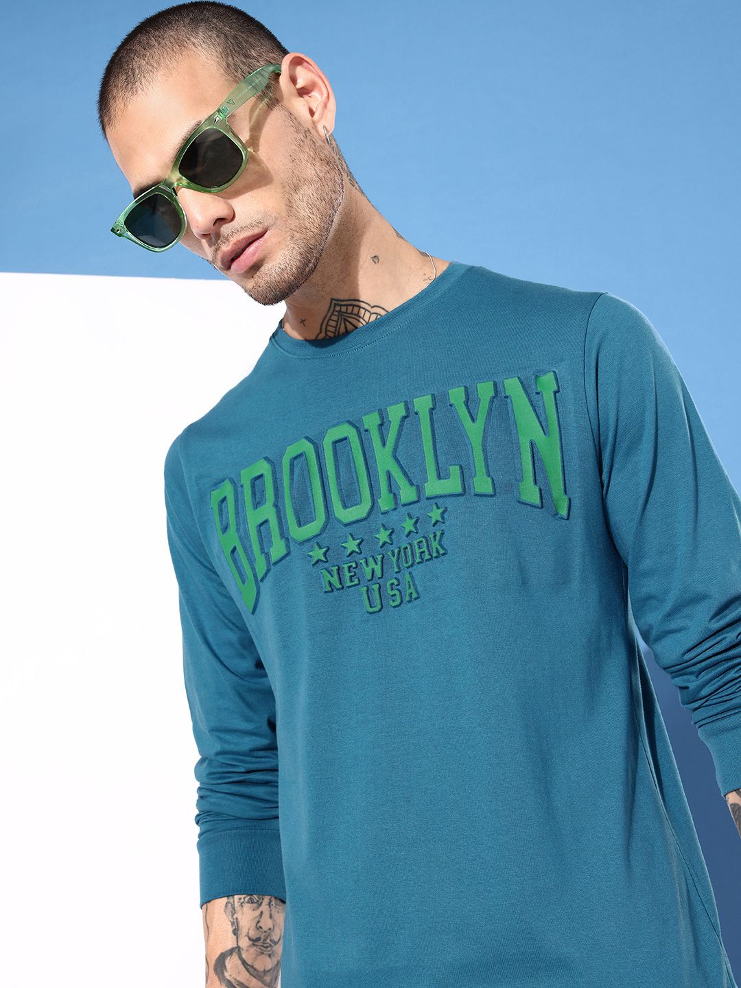 DILLINGER Men Typography Printed Regular Fit T-shirt