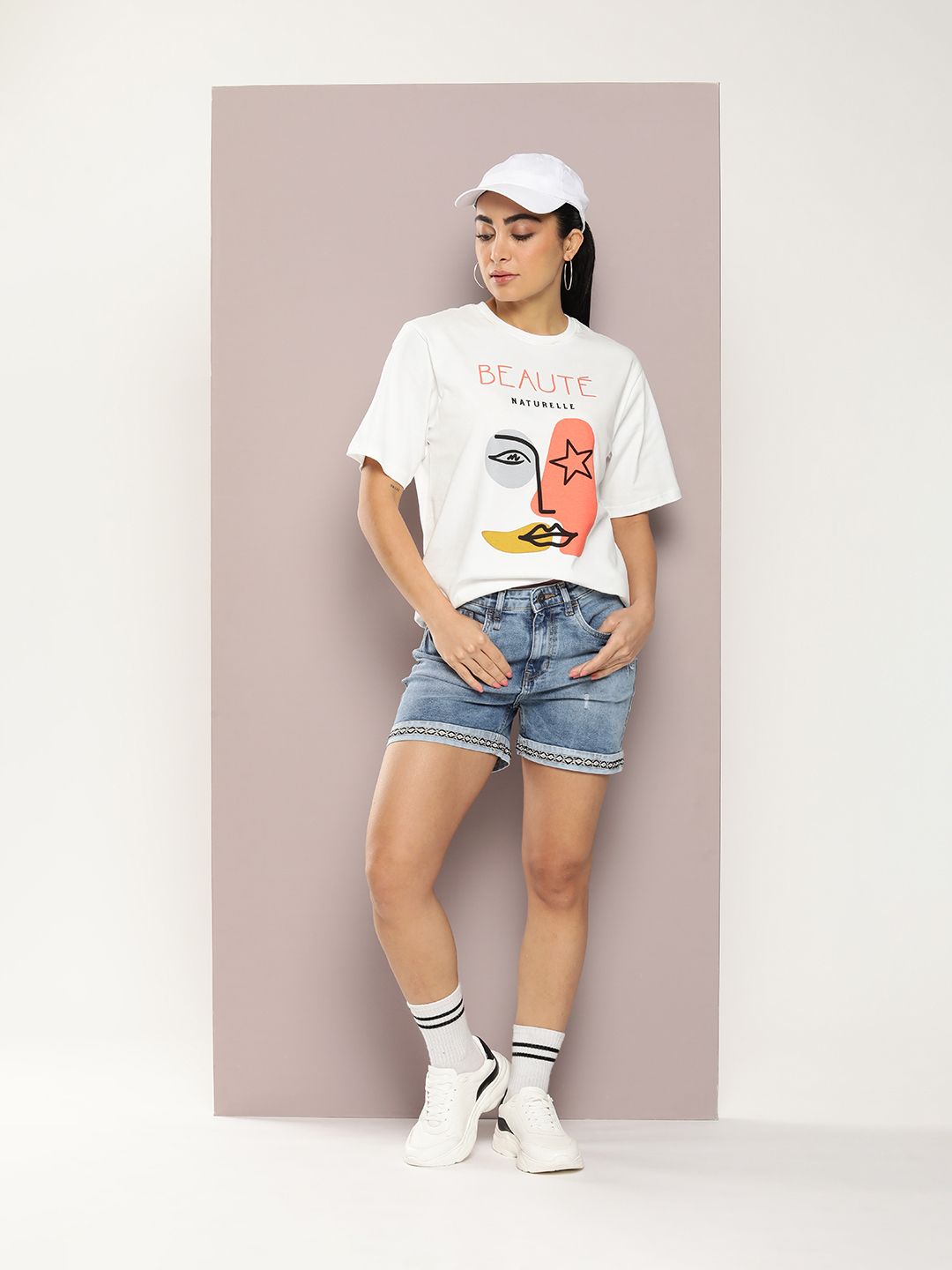 DILLINGER Women Graphic Printed  Oversized T-shirt