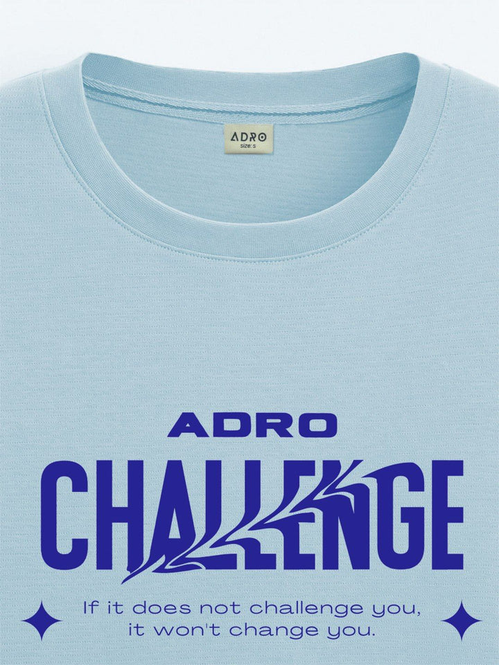 ADRO Men Typography Printed V-Neck Extended Sleeves Pockets T-shirt