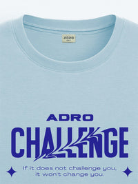 ADRO Men Typography Printed V-Neck Extended Sleeves Pockets T-shirt