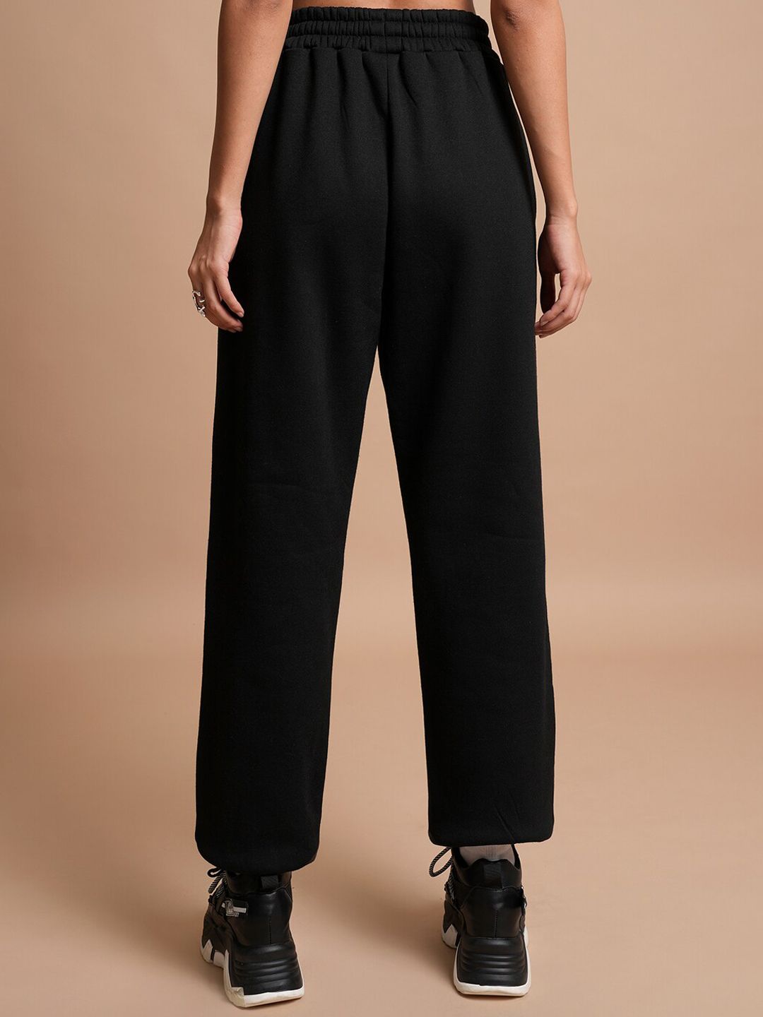 Tokyo Talkies Women Black Relaxed Fit Track Pants