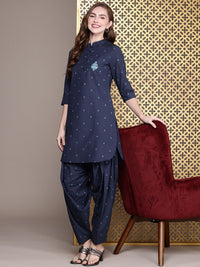 House of Pataudi Women Woven design Regular Jashn Kurta with Patiala