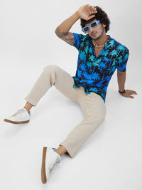 VASTRADO Classic Floral Printed Cuban Collar Oversized Casual Shirt