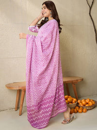 Indo Era Floral Printed V Neck Pure Cotton Panelled A-Line Kurta with Trousers & Dupatta