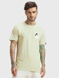 Bewakoof Green Graphic Printed Cotton T-shirt