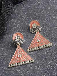 Anouk Gold Plated Cubic Zirconia Studded Contemporary Drop Earrings