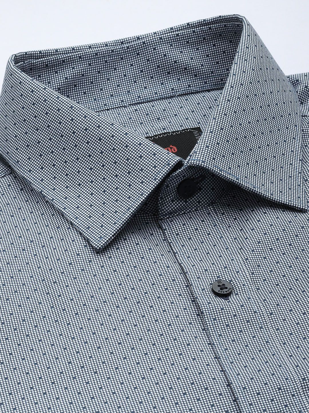 Raymond Slim Fit Geometric Printed Pure Cotton Formal Shirt
