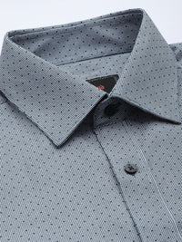 Raymond Slim Fit Geometric Printed Pure Cotton Formal Shirt