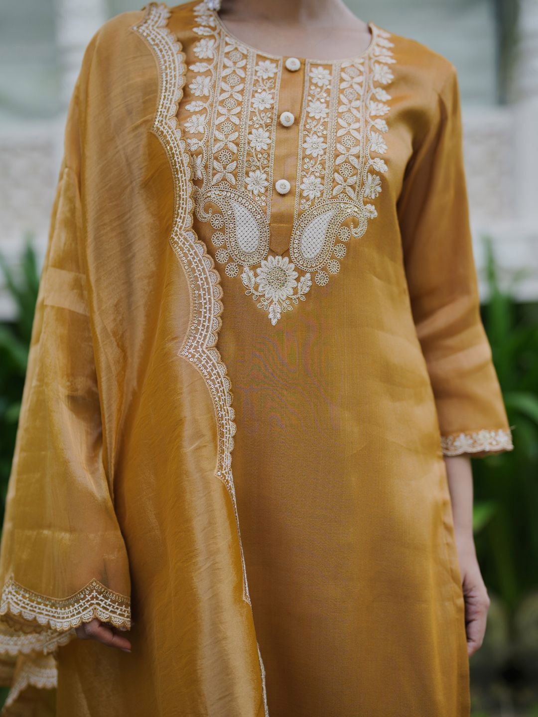 Indo Era Women Ethnic Motifs Embroidered Thread Work Kurta with Trousers With Dupatta