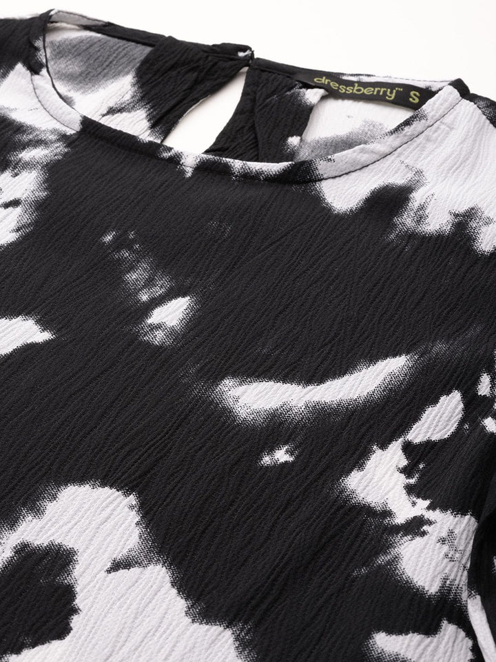 DressBerry Print Flared Sleeve Top