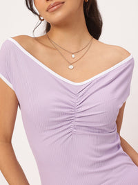 DressBerry Girly Glam Ribbed Bodycon Mini Dress