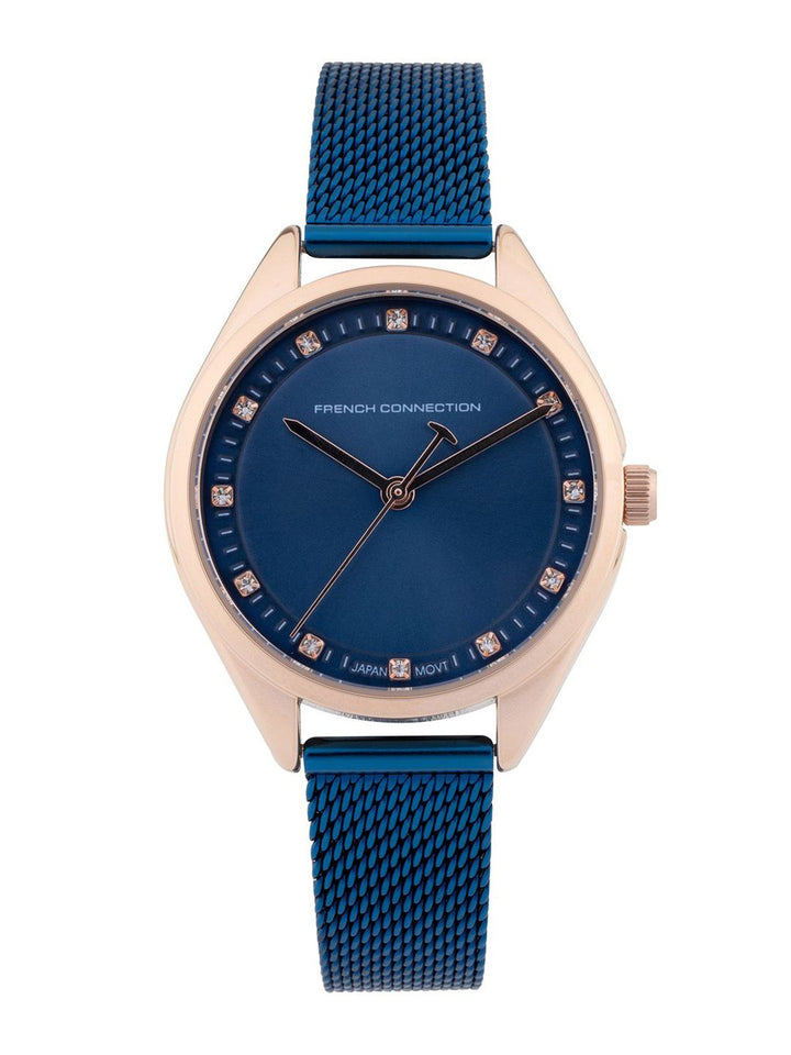 French Connection Women Embellished Dial & Bracelet Style Straps Analogue Watch FCK4UM
