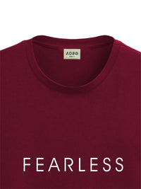 ADRO Men Typography Raw Edge T-shirt