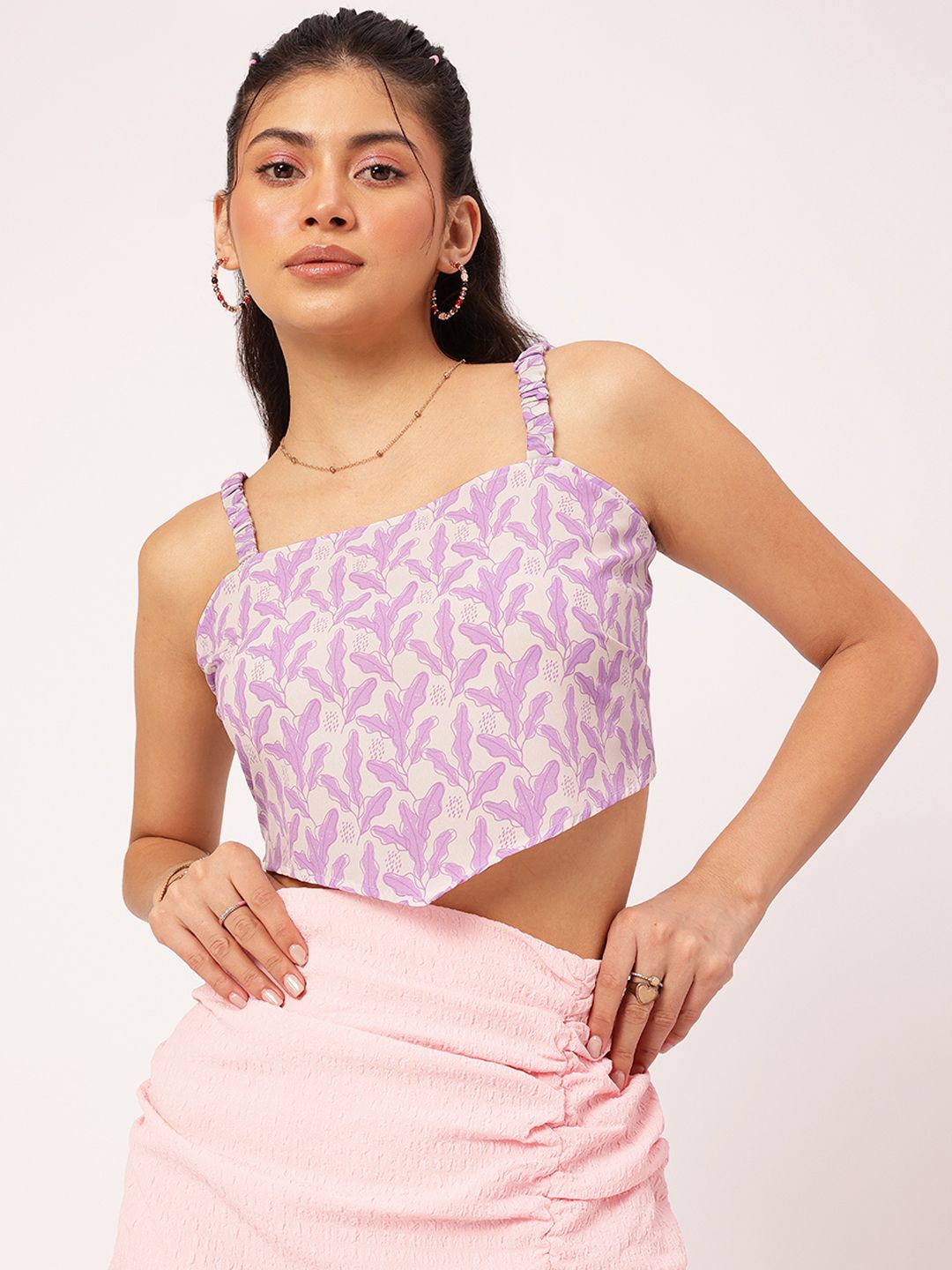 DressBerry Feminine Fusion Bow Strappy Crop Top