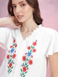 DressBerry Floral Embroidered Top
