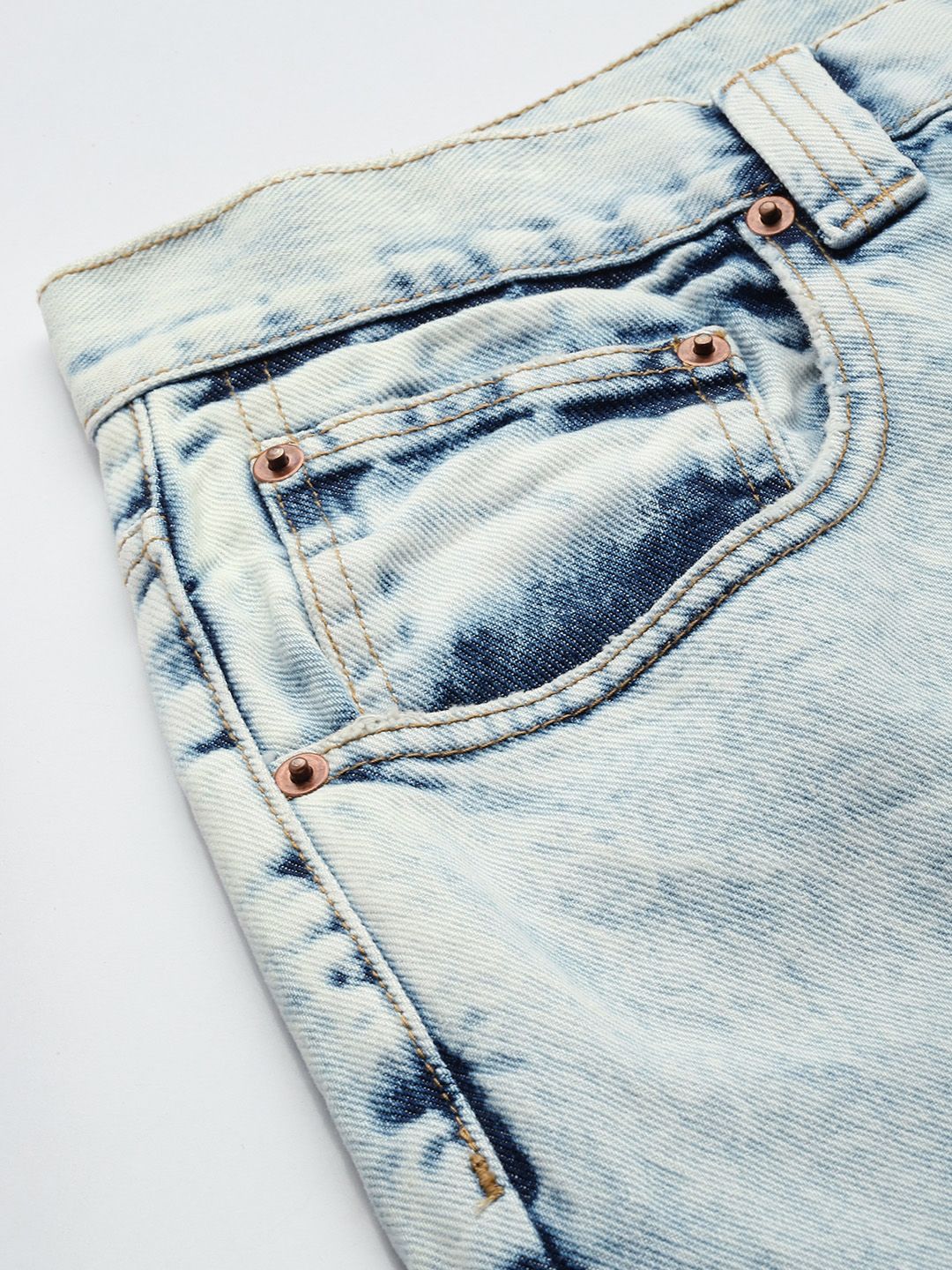 Difference of Opinion Men Loose Relaxed Fit Slash Knee Heavy Fade Jeans
