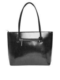 Lino Perros Black Glossy Shoulder Bag