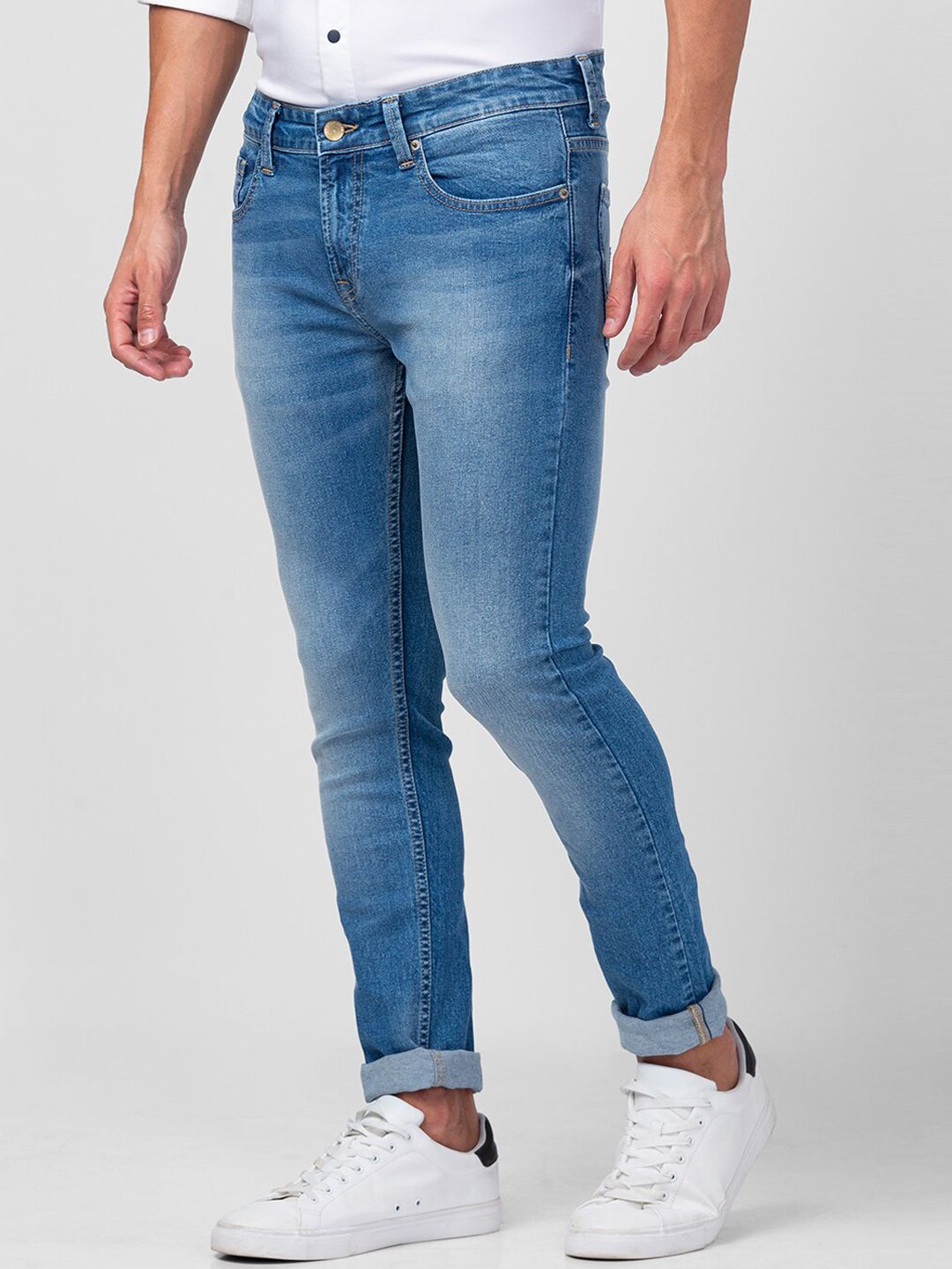 SPYKAR Men Slim Fit Low-Rise Heavy Fade Cotton Jeans