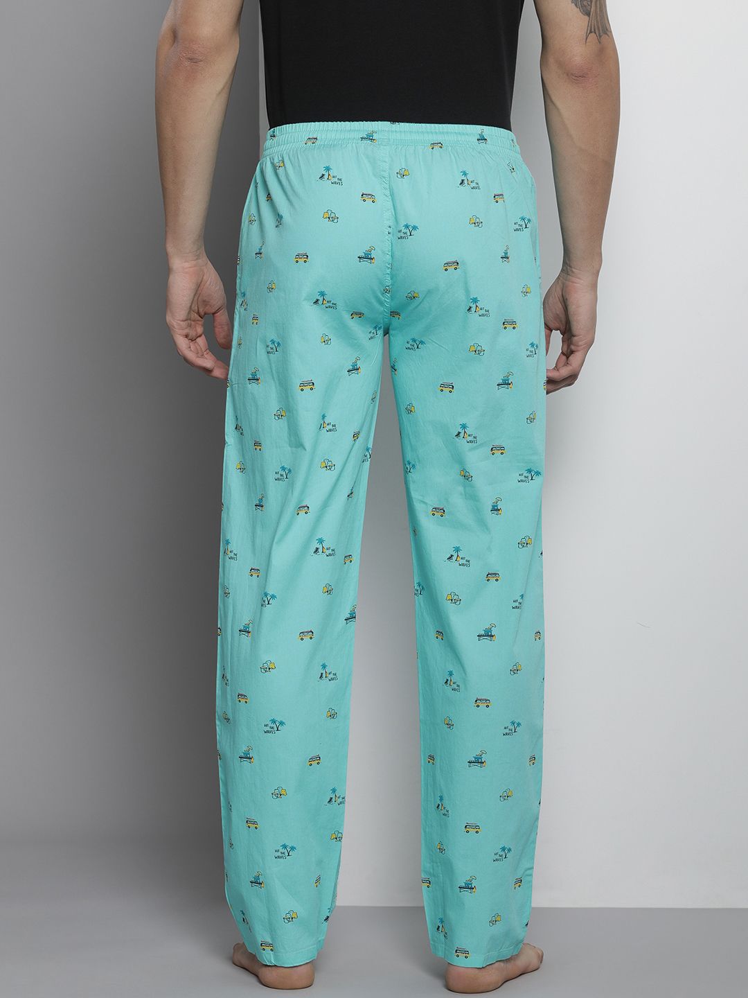 The Indian Garage Co Men Pack of 2 Pure Cotton Printed Lounge Pants