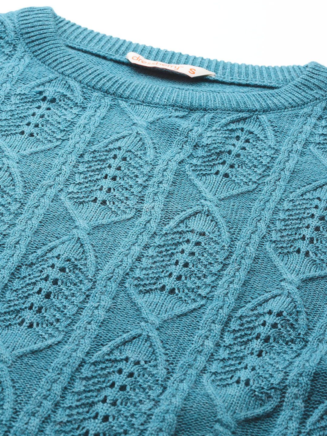 DressBerry Open Knit Acrylic Pullover