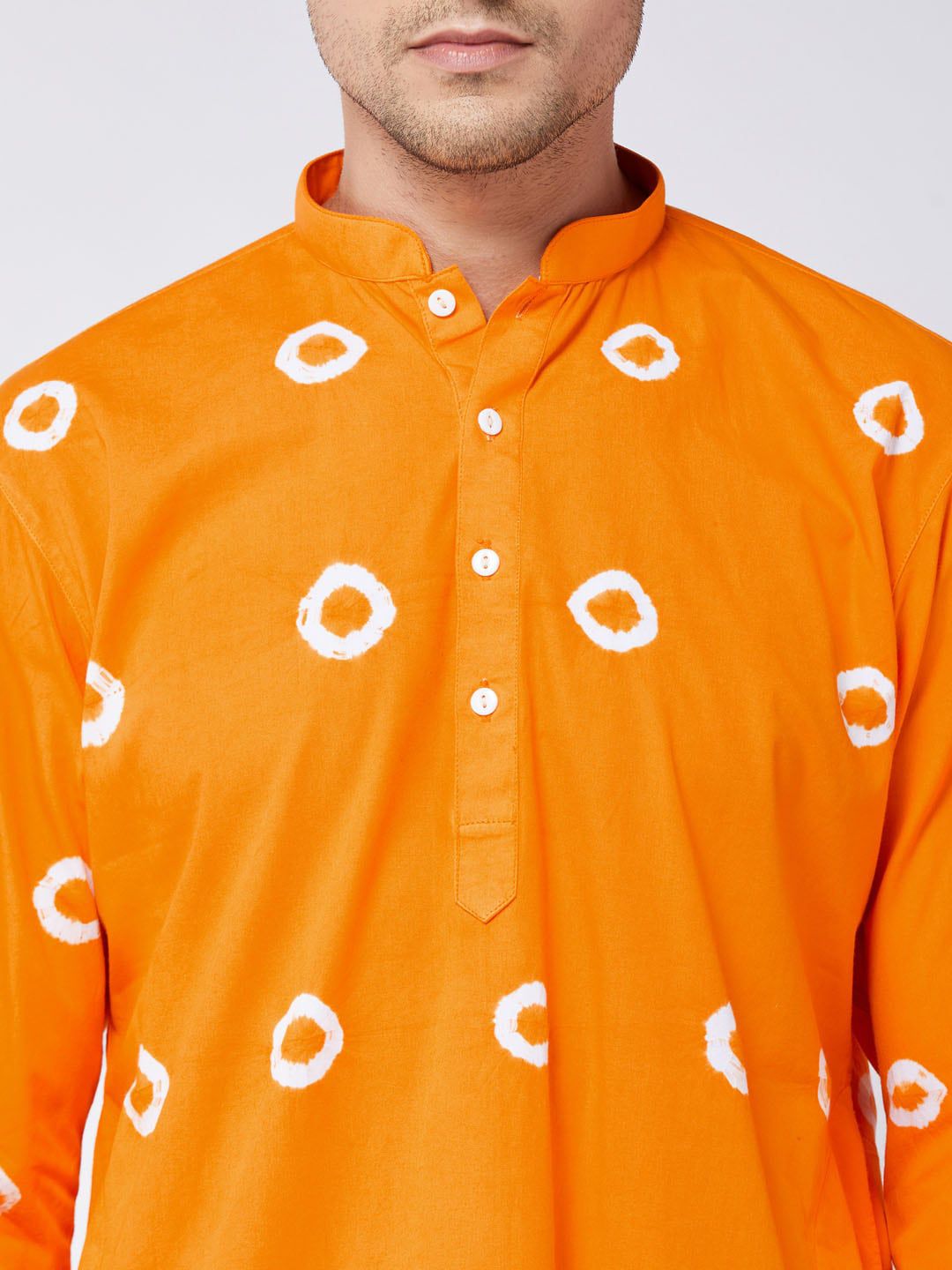 VASTRAMAY Tie & Dyed Pure Cotton Straight Kurta