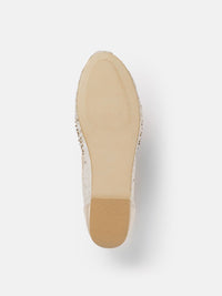 Lino Perros Women Woven Design Embellished Ballerinas