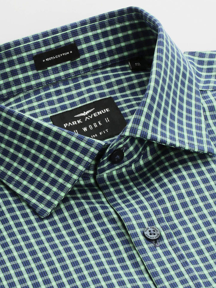 Park Avenue Slim Fit Checked Pure Cotton Formal Shirt