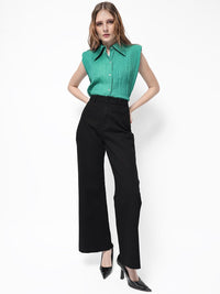 RAREISM Women Comfort Wide Leg High-Rise Stretchable Jeans