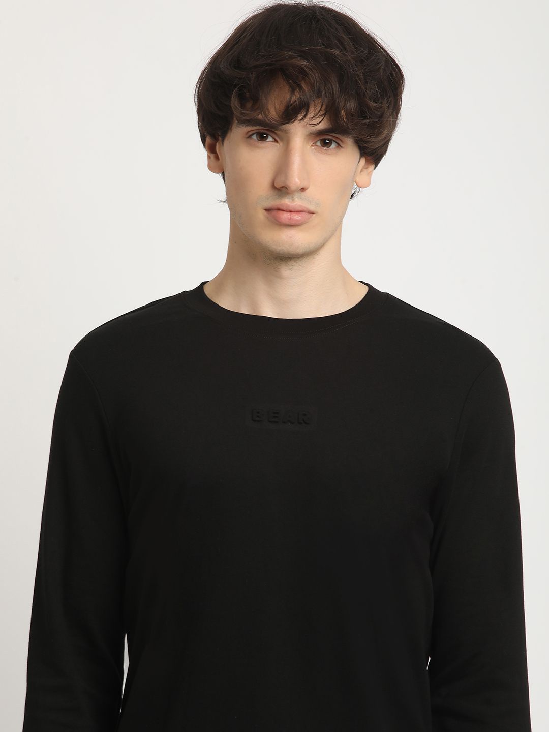 THE BEAR HOUSE Men's Crew Neck Full sleeve Solid T-shirt
