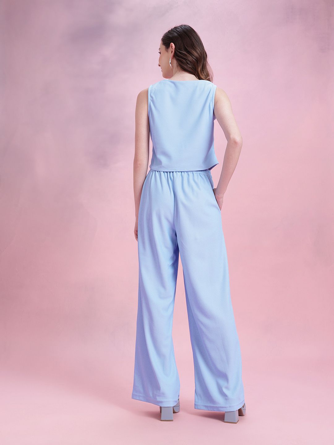 DressBerry Textured Pleated Co-Ords