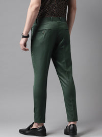 DENNISON Men Green Smart Tapered Fit Trousers