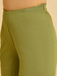 W Floral Printed Regular Kurta With Trousers & Dupatta