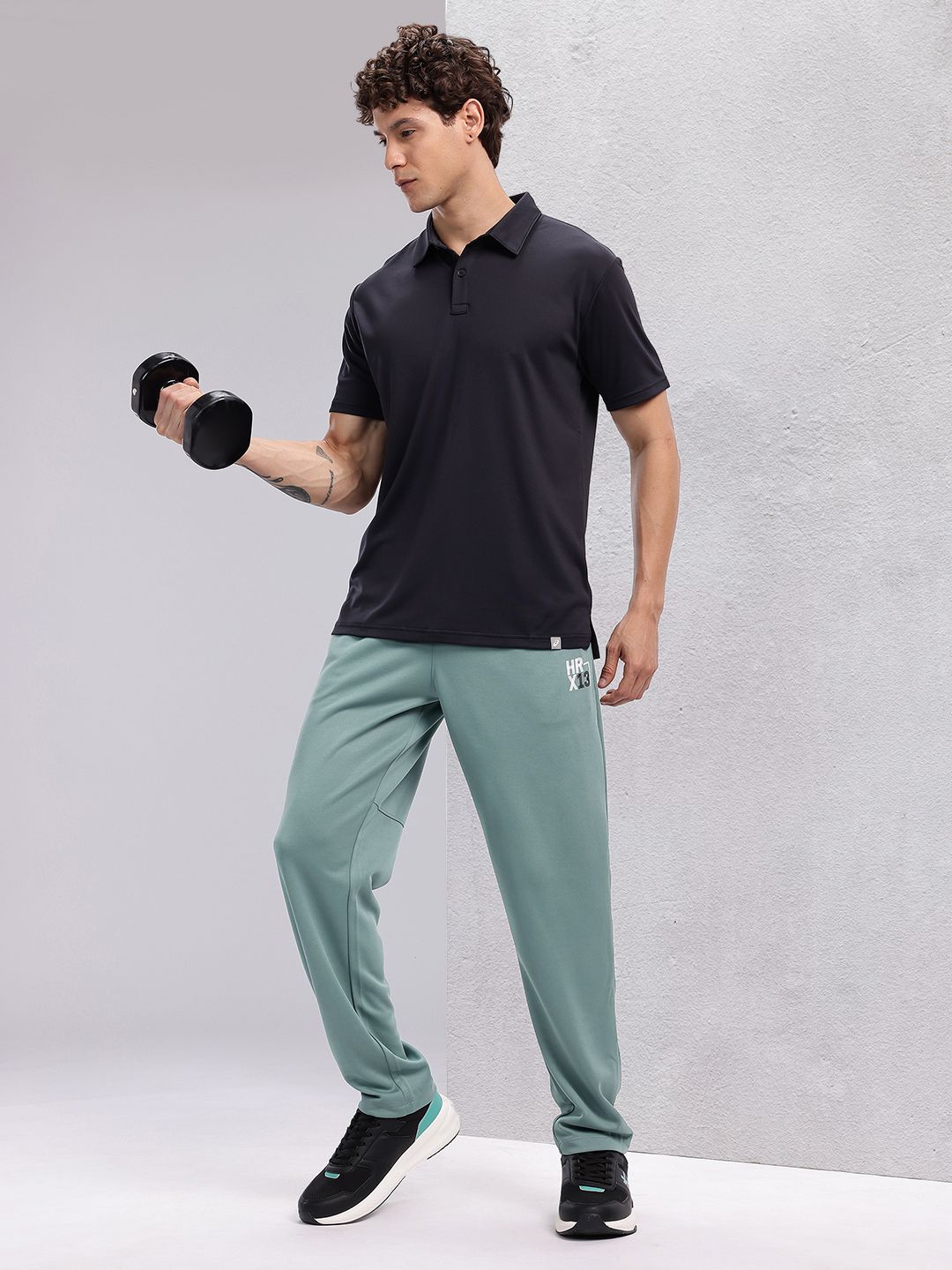 HRX by Hrithik Roshan Men Brand Logo Detail Mid-Rise Rapid-Dry Running Track Pants