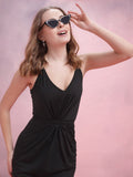 DressBerry Belted A-Line Dress with Twisted Detail