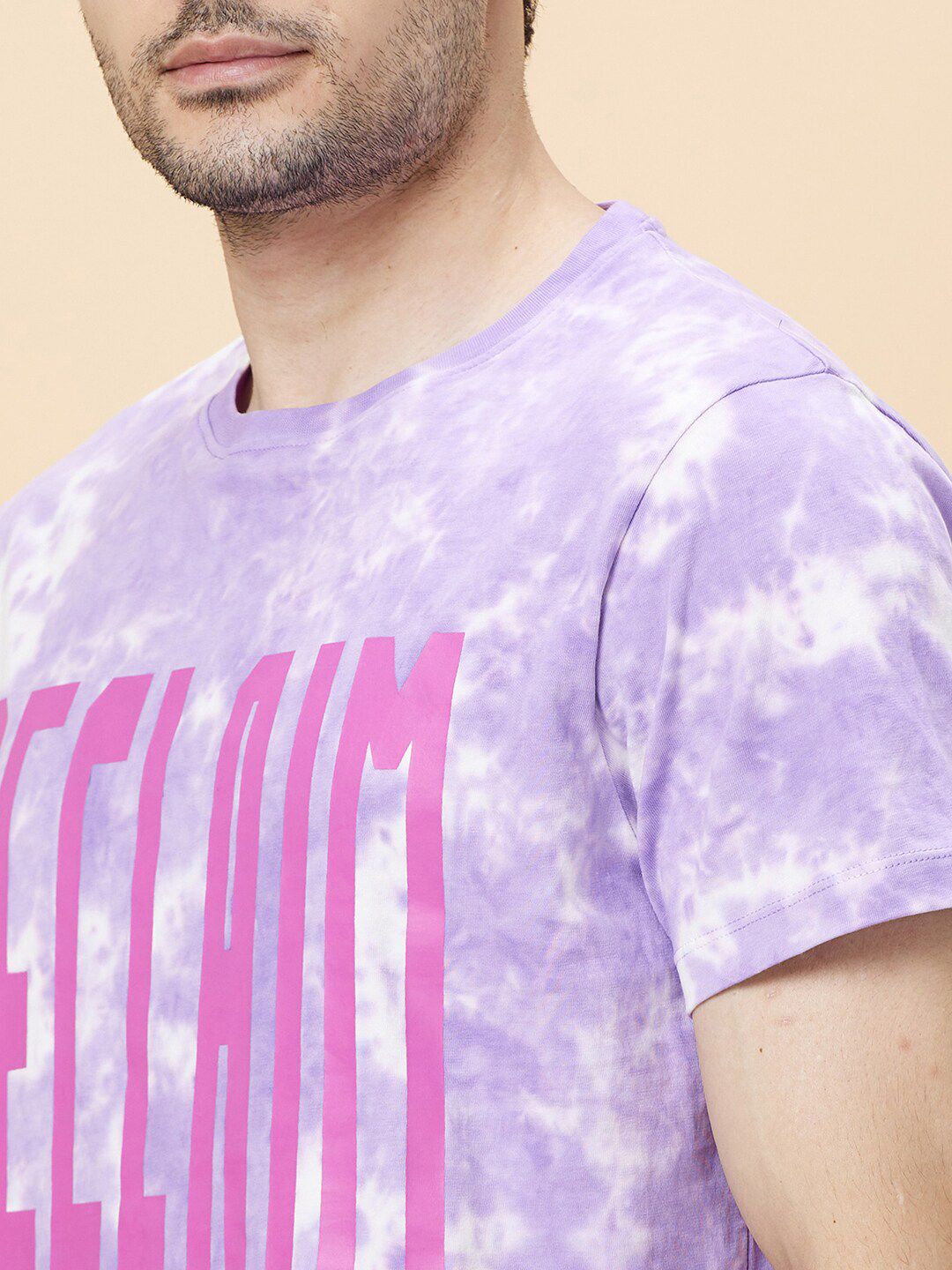 Being Human Dyed Round Neck Short Sleeves Cotton T-shirt