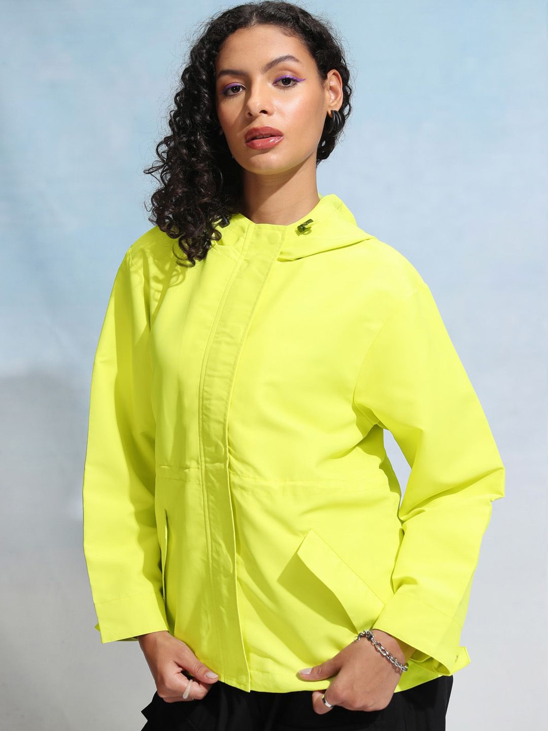 Tokyo Talkies Women Colourblocked Longline Parka Jacket
