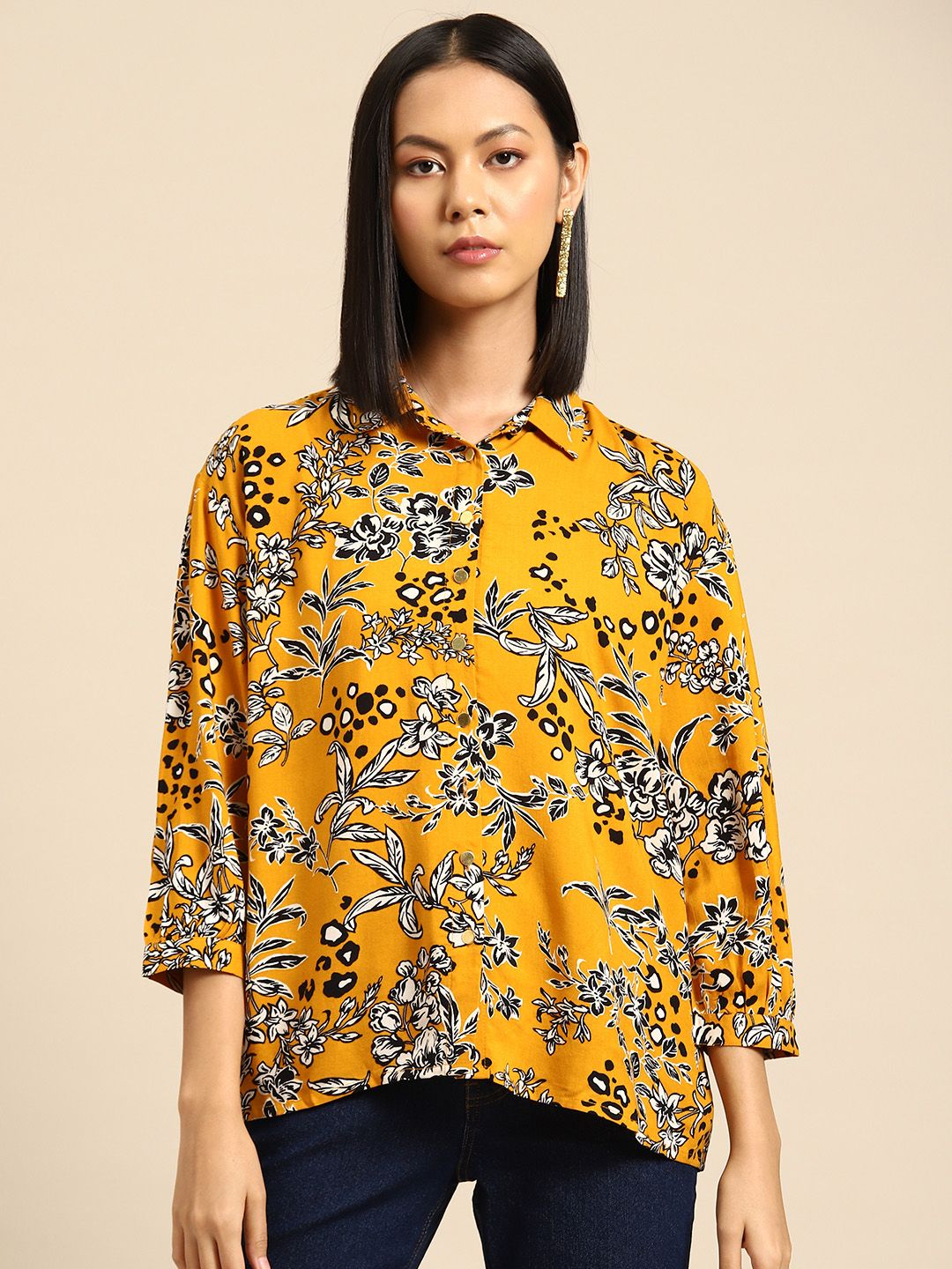 all about you Floral Printed Casual Shirt