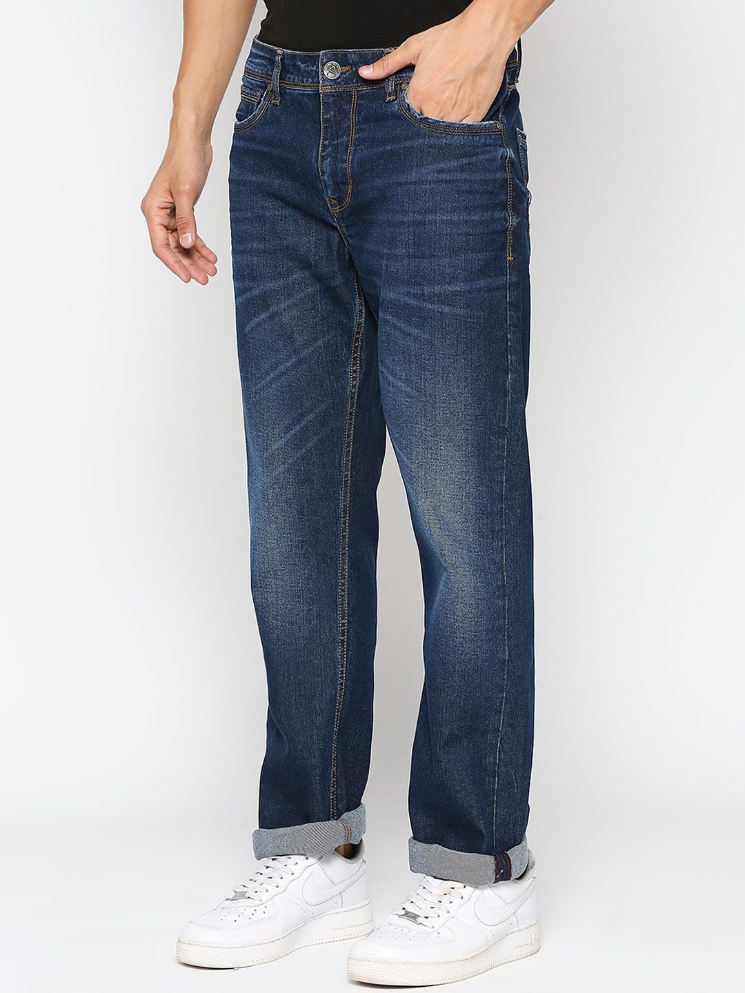 Being Human Men Mid Rise Slim Fit Clean Look Light Fade Jeans