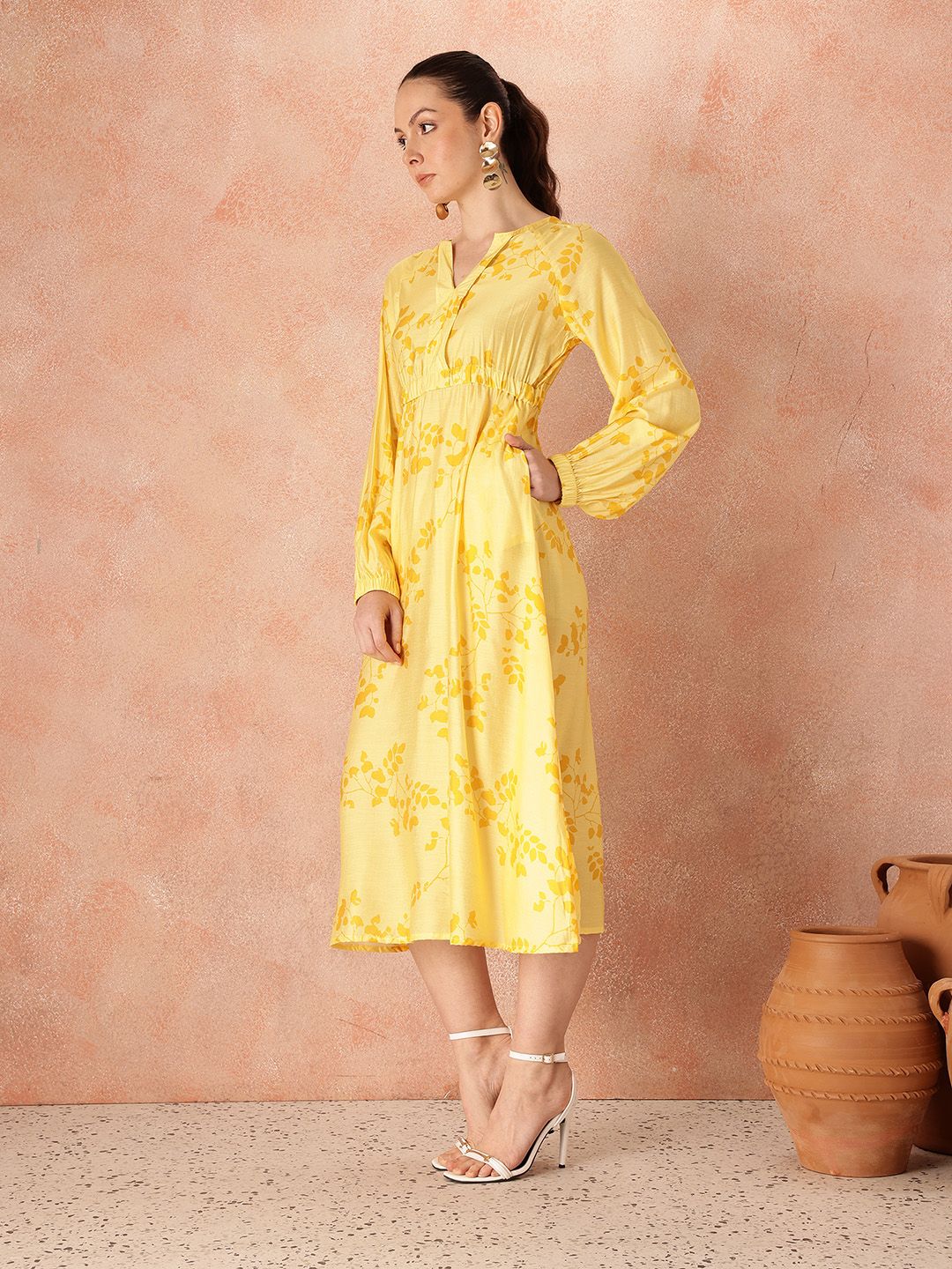 all about you Floral Print Empire Dress