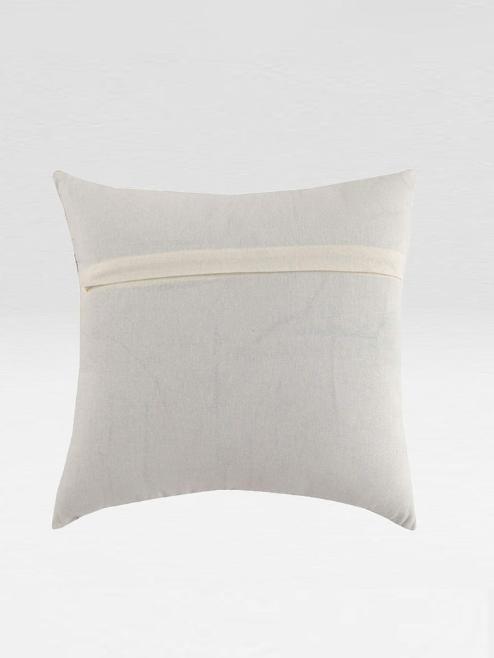 STITCHNEST Green & White Set of 2 Floral Square Cushion Covers