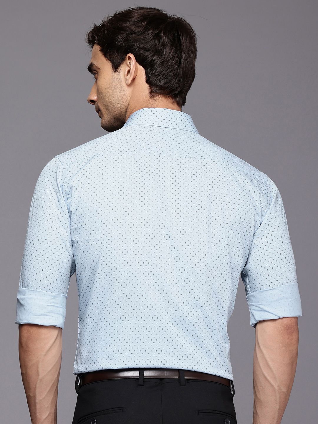 Raymond Pure Cotton Slim Fit Opaque Printed Formal Shirt