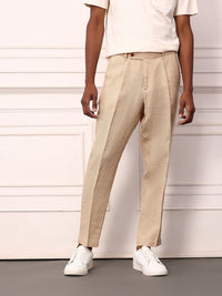 Mr Bowerbird Pure Linen Pleated Liberal fit Trousers With a Notepad