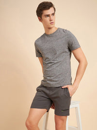 Sweet Dreams Men Grey Mid-Rise Cotton Shorts