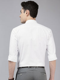 Park Avenue Slim Fit Grid Tattersall Checks Opaque Checked Formal Shirt