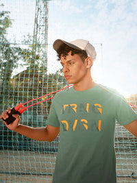 HRX by Hrithik Roshan Men Olive Green Printed Bio-Wash Training Tshirt