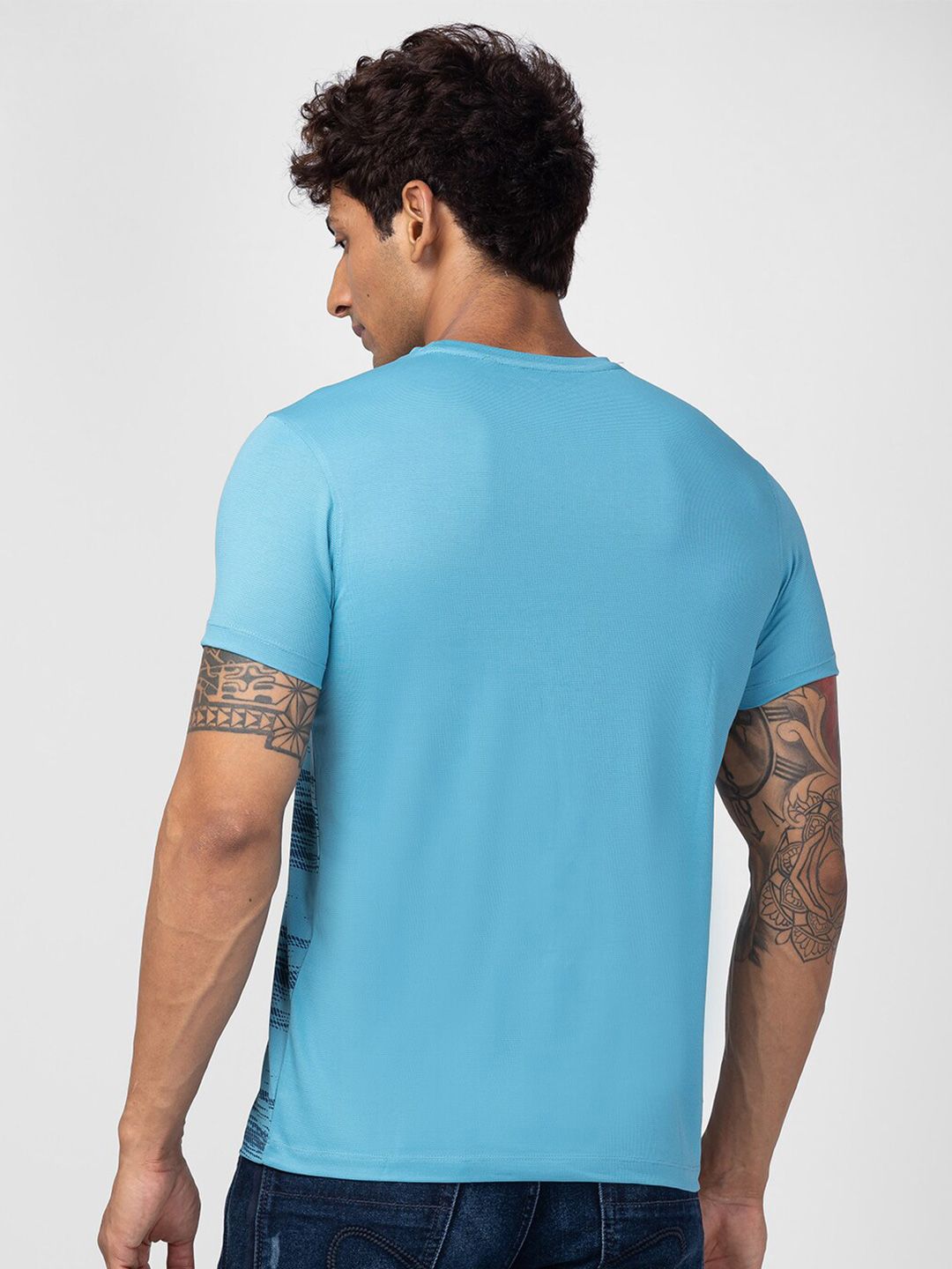 SPYKAR Men Abstract Printed Cotton T-shirt