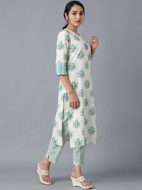W Women Ethnic Motifs Embroidered Keyhole Neck Flared Sleeves Sequinned Kurta