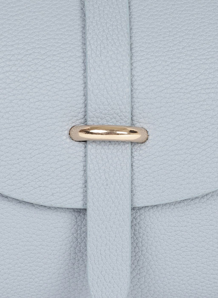 DressBerry Blue Textured Small Sling Bag