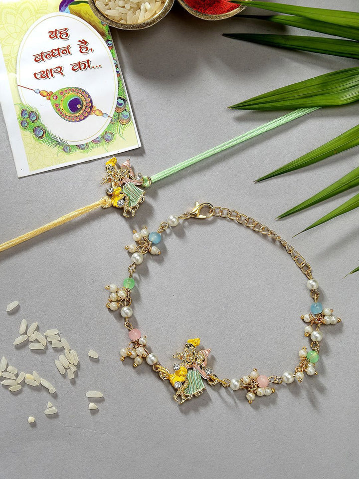 NVR Radha Krishna Bhaiya Bhabhi Rakhi With Roli Chawal